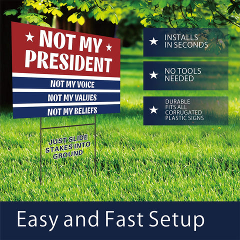 Lnyelxa yard sign outdoors shows durable design against rain and sun.