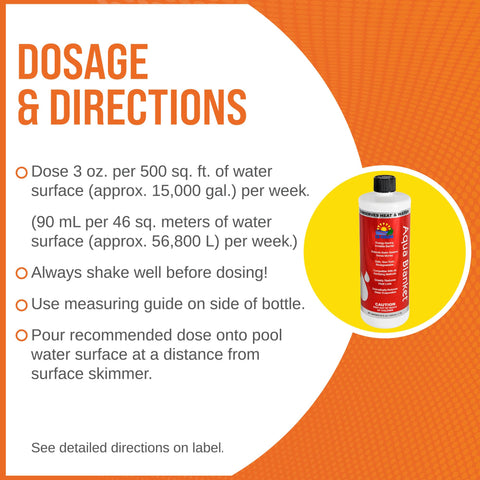 Lo-Chlor Aqua Blanket water savings emphasize reduced refills and lower energy use.