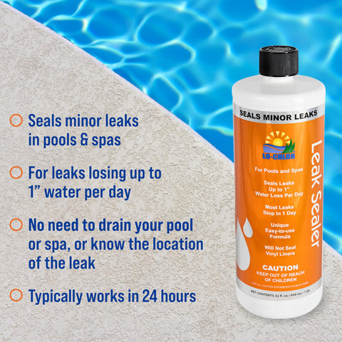 Lo-Chlor Leak Sealer seals spa leaks quickly.