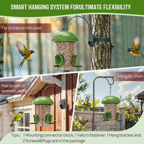 LO NA LOVE NATURE Lona bird feeder UV-resistant panel lets you monitor seed level