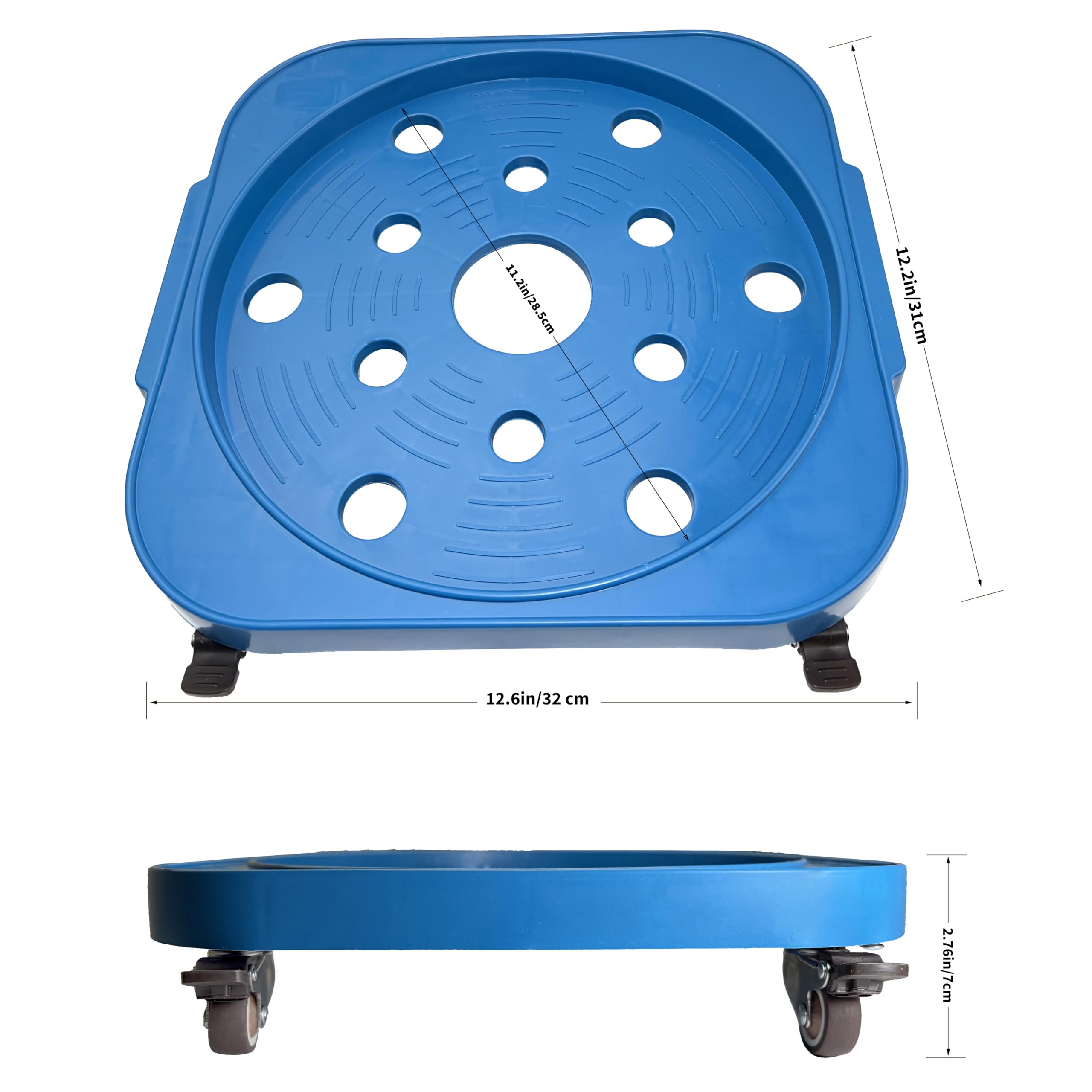 LOADFIZZ 5-gallon bottle dolly with four casters offers effortless movement.
