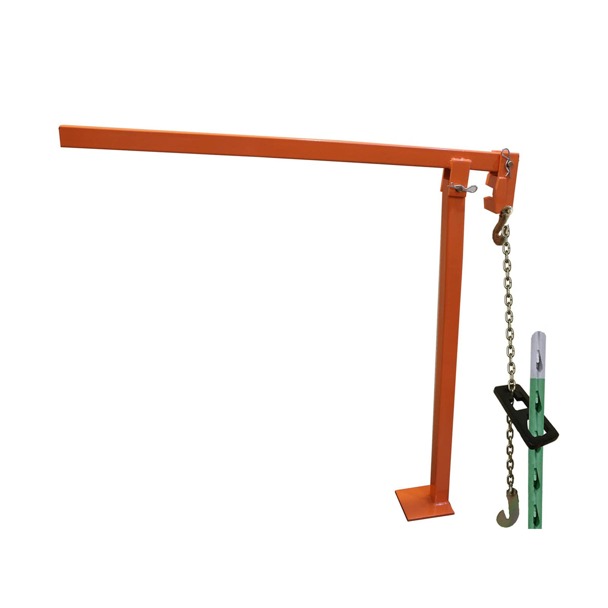 Loadsecrtool T Post Puller assembly ready for fast fence post removal