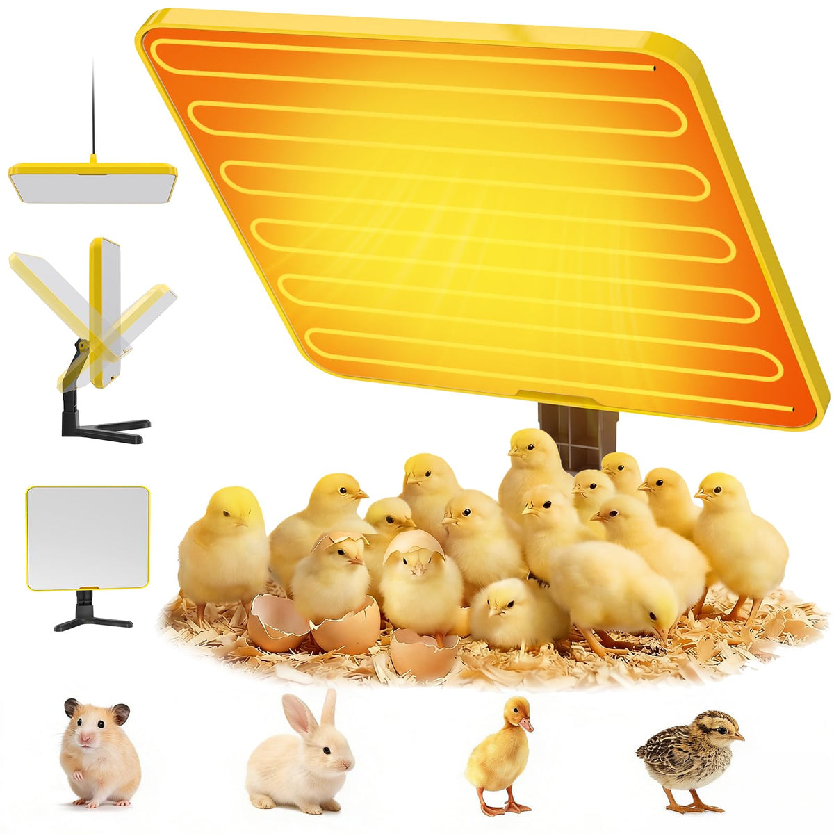 Lobeline brooder plate for chicks with adjustable angle for flexible placement