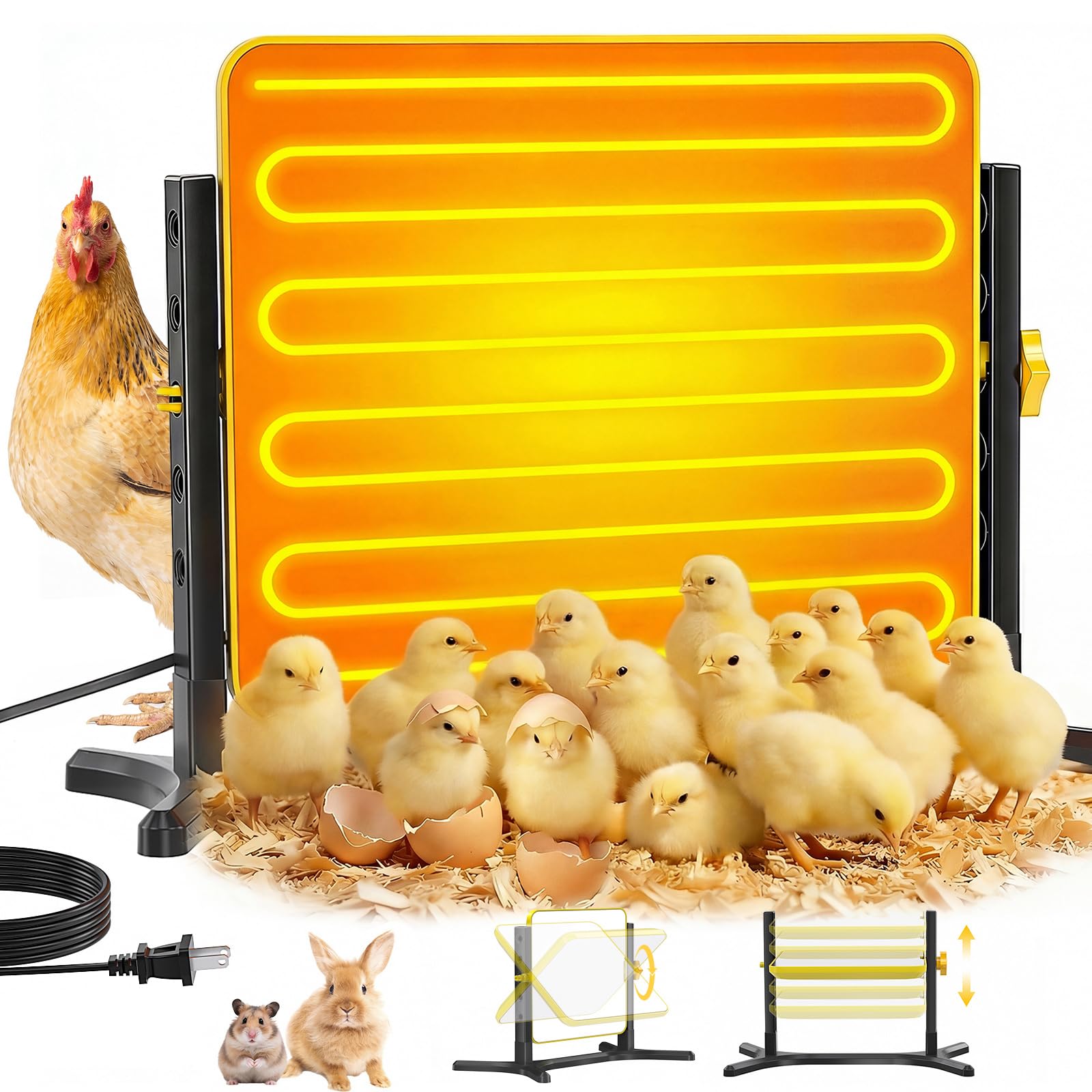Lobeline Brooder Plate front view showing compact, safe warmth for chicks