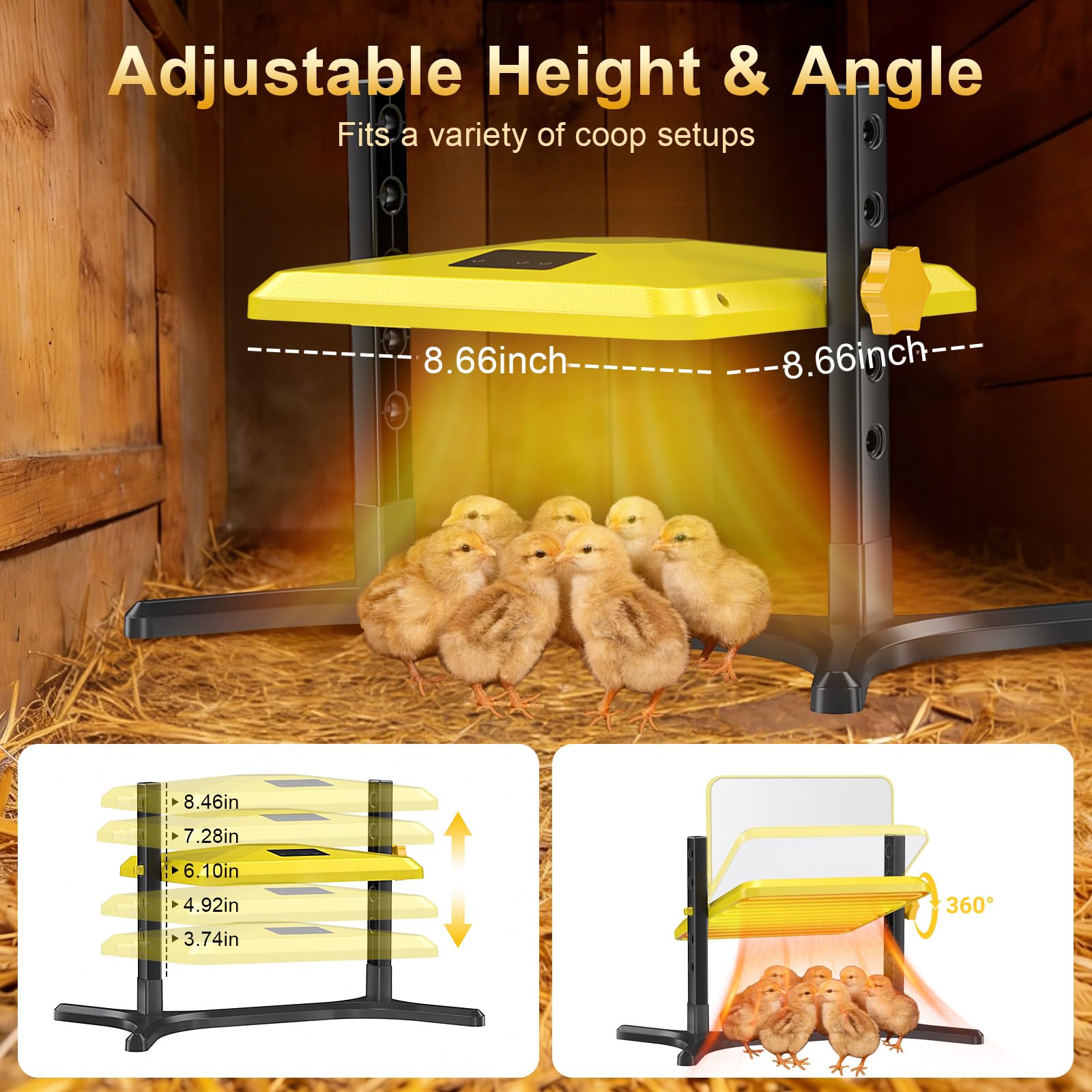 Lobeline Brooder Plate UL-certified safety reduces lamp risks in coops