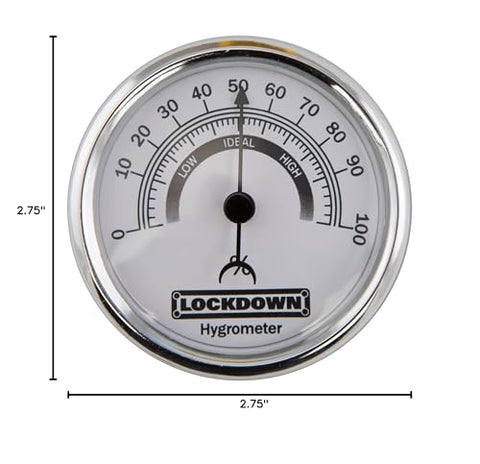 Lockdown easy-mounting hygrometer installs quickly inside a vault for flexible placement.