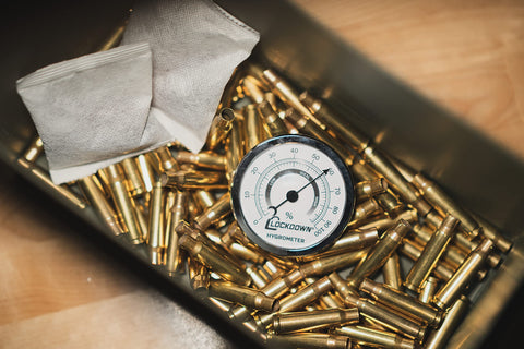 Lockdown reliable humidity monitoring helps protect firearms and valuables from moisture.