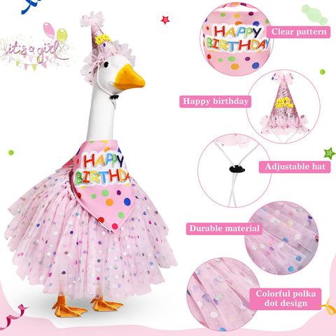 Locmeo pink bandana brightens your goose for celebration photos