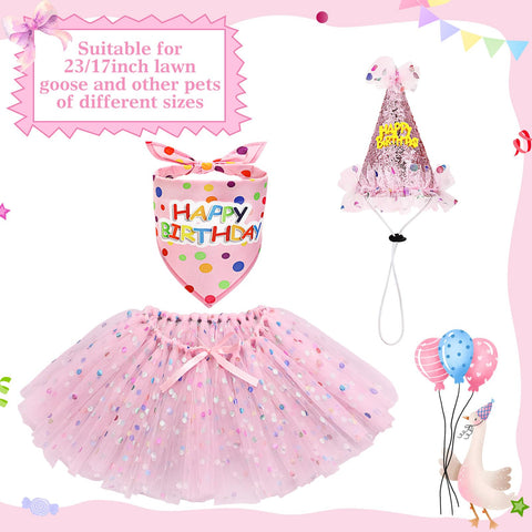 Locmeo pink tutu skirt for birthday goose boosts visibility and charm