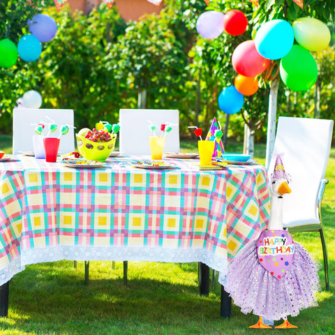 Locmeo festive goose costume setup boosts garden scenes for parties