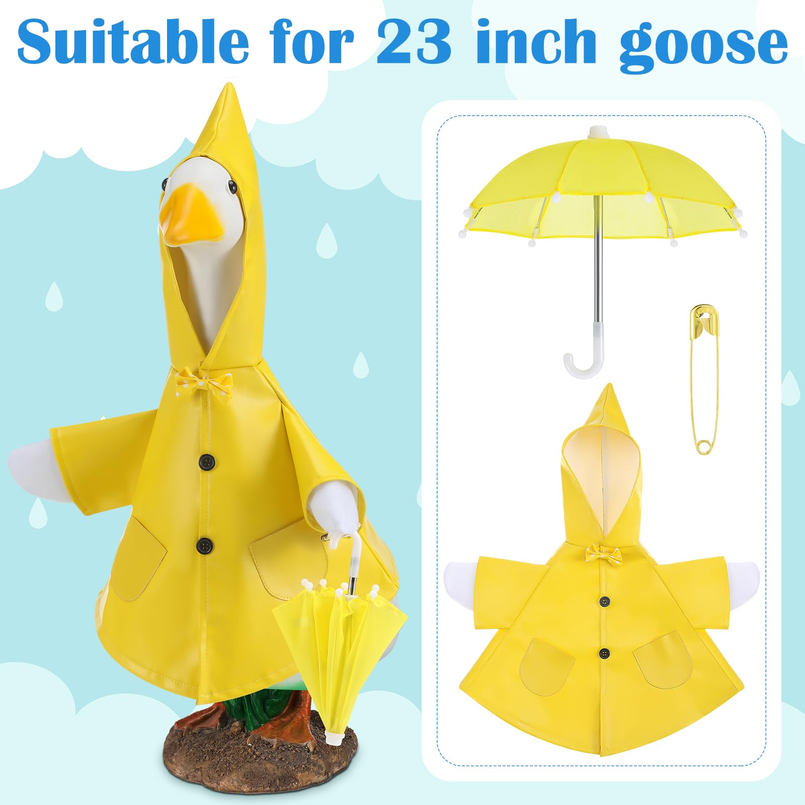 Locmeo goose umbrella accessory adds style to outdoor displays.