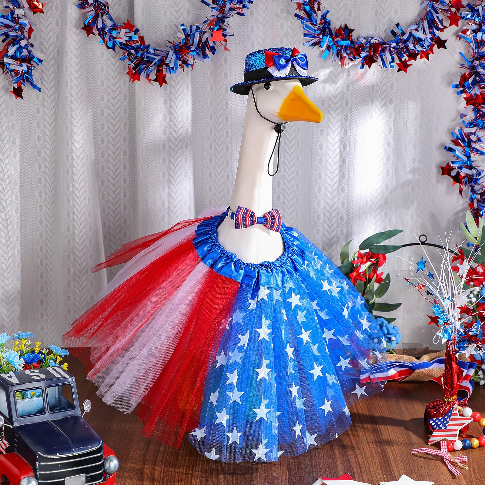 Locmeo porch goose outfit set boosts curb appeal for outdoor spaces