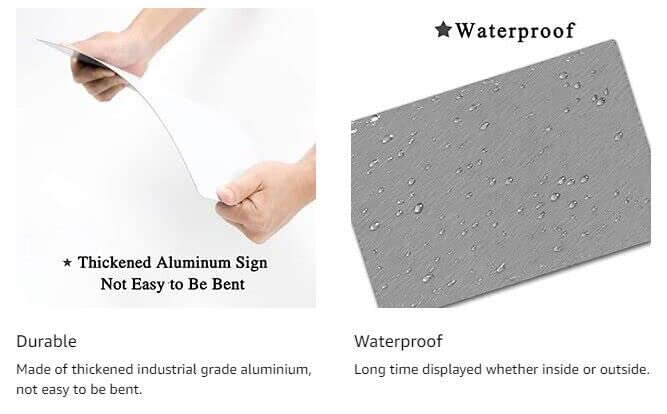 Locmorly aluminum sign; rust-free and weather resistant for long-lasting visibility