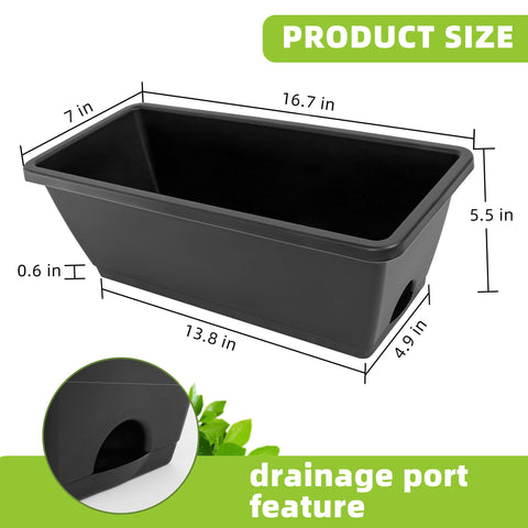 LOCONHA durable plastic plant pots designed for sun, rain, and snow