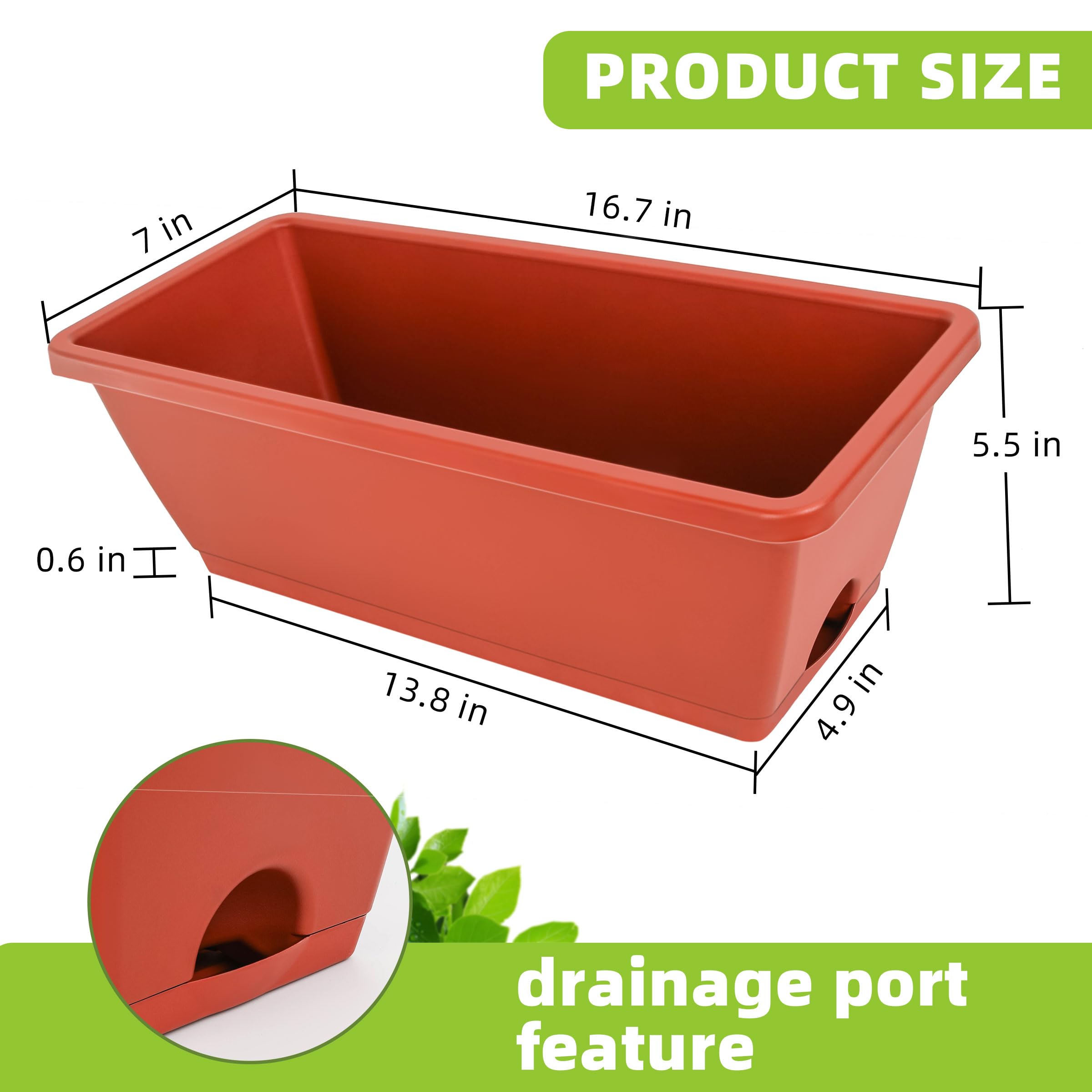 LOCONHA durable plastic planter resists sun and rain for outdoor use.
