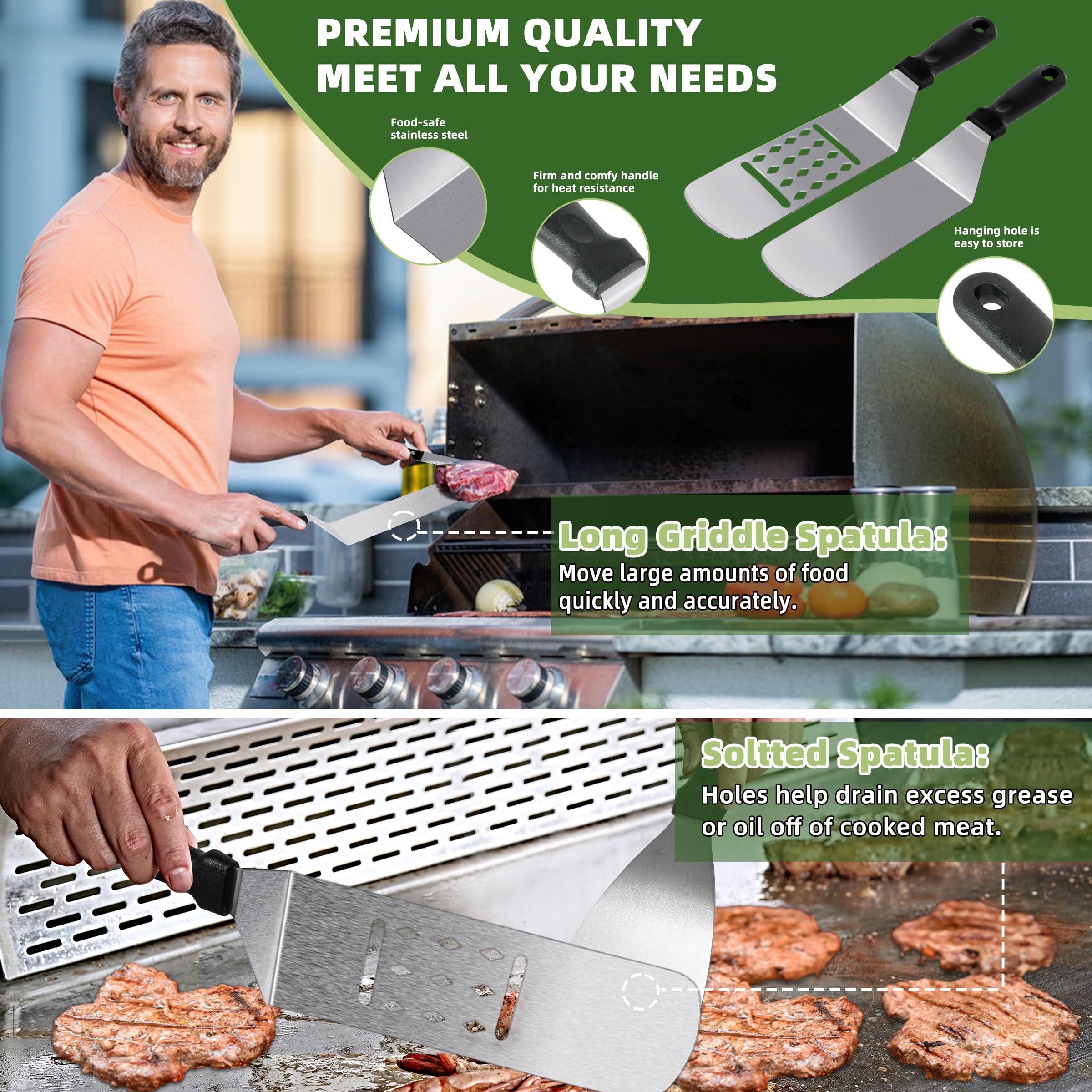 LOCONHA oversized burger spatula for flipping thick patties