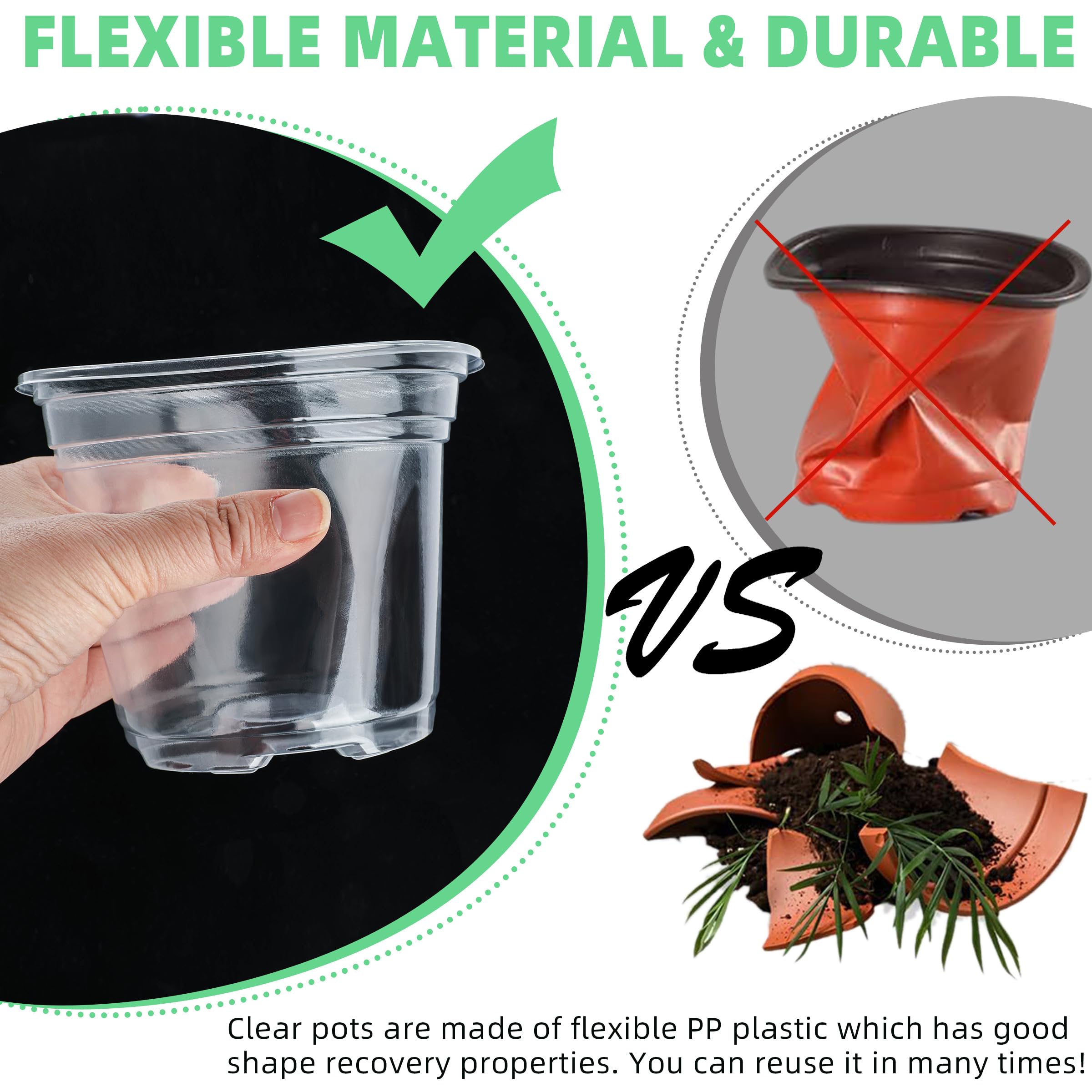 LOCONHA PET material pots offer durability while remaining lightweight for handling.