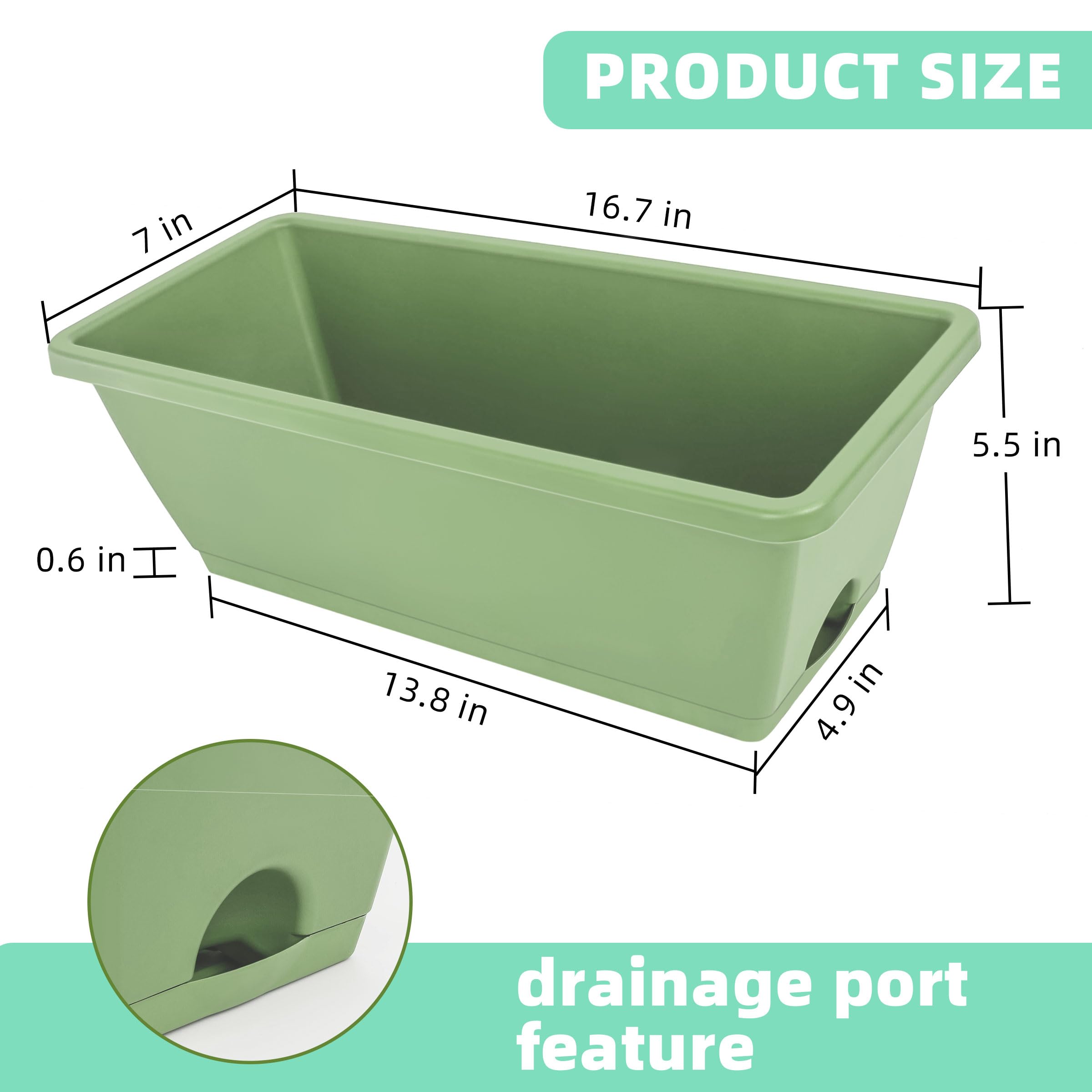 LOCONHA planter with attached saucer to prevent water spills on patios and tables.