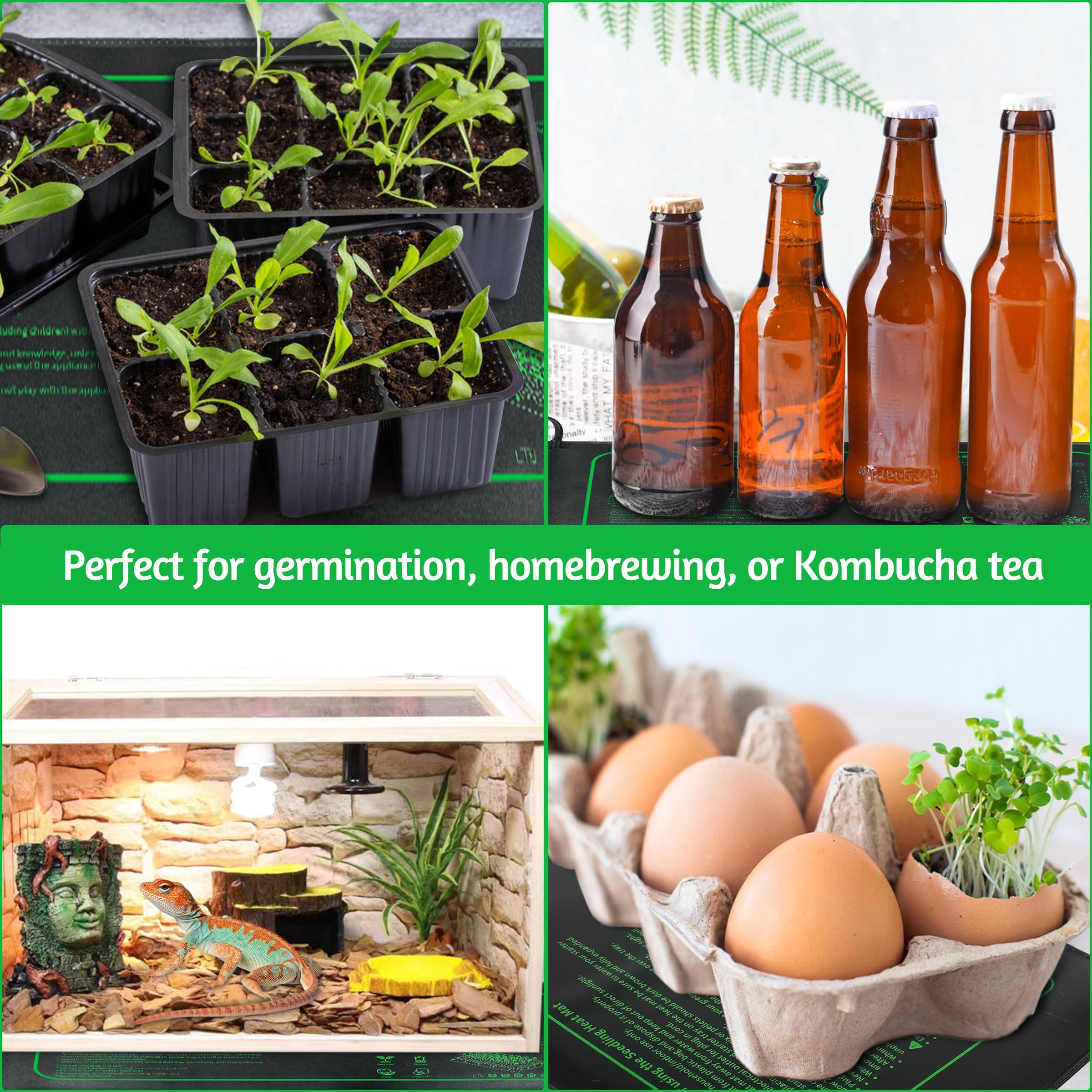LOCONHA Seedling Heat Mat delivers even temperature across surface.