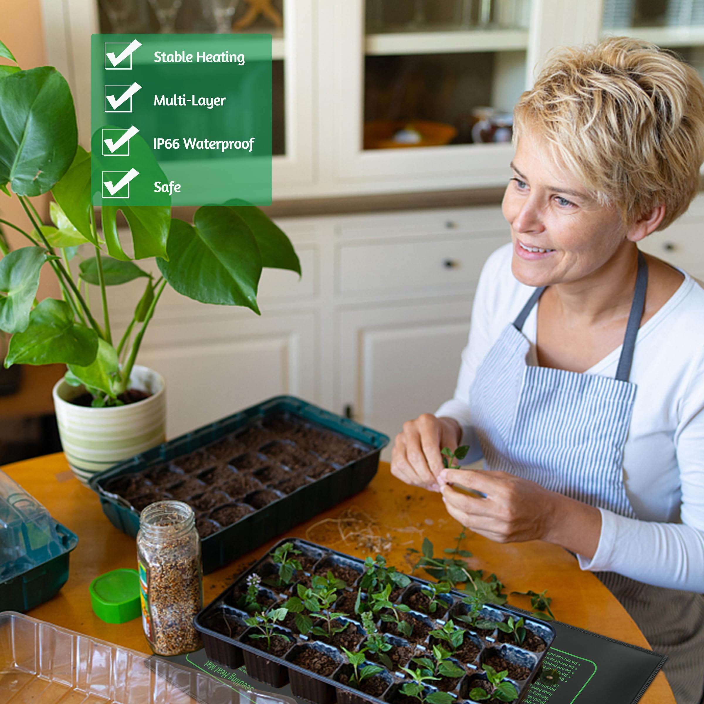 LOCONHA Seedling Heat Mat has safe cord-wrapping design.