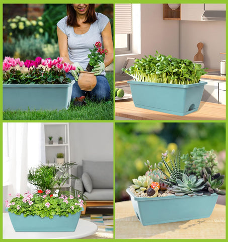 LOCONHA window box planter outdoor garden arrangement on patio