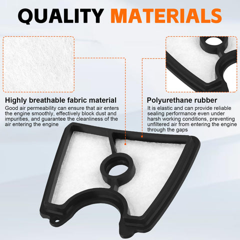 LOCOPOW air filter for Husqvarna 125BVX, steady airflow in dusty conditions