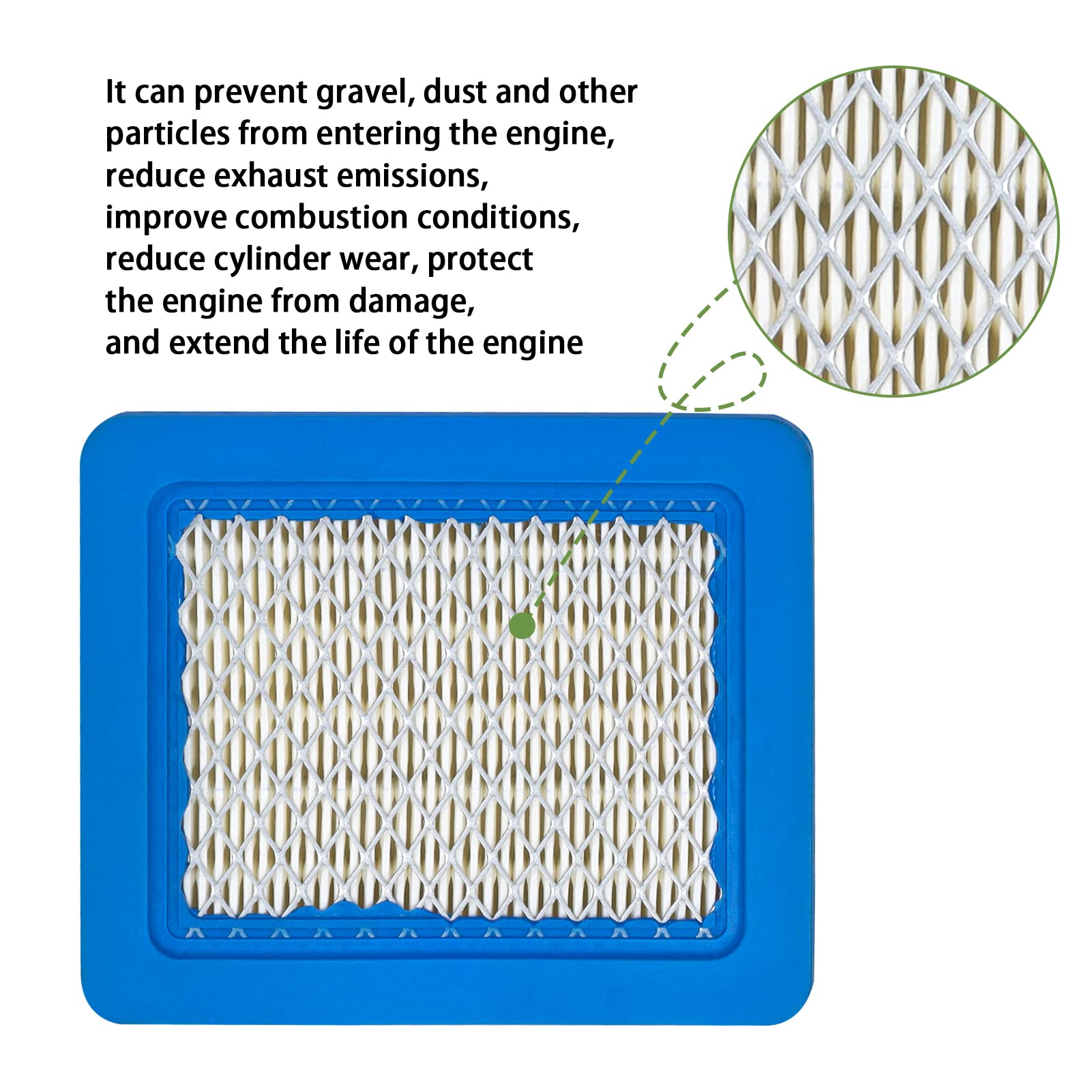 LOCOPOW air filter with John Deere LG491588JD compatibility for reliable breathing