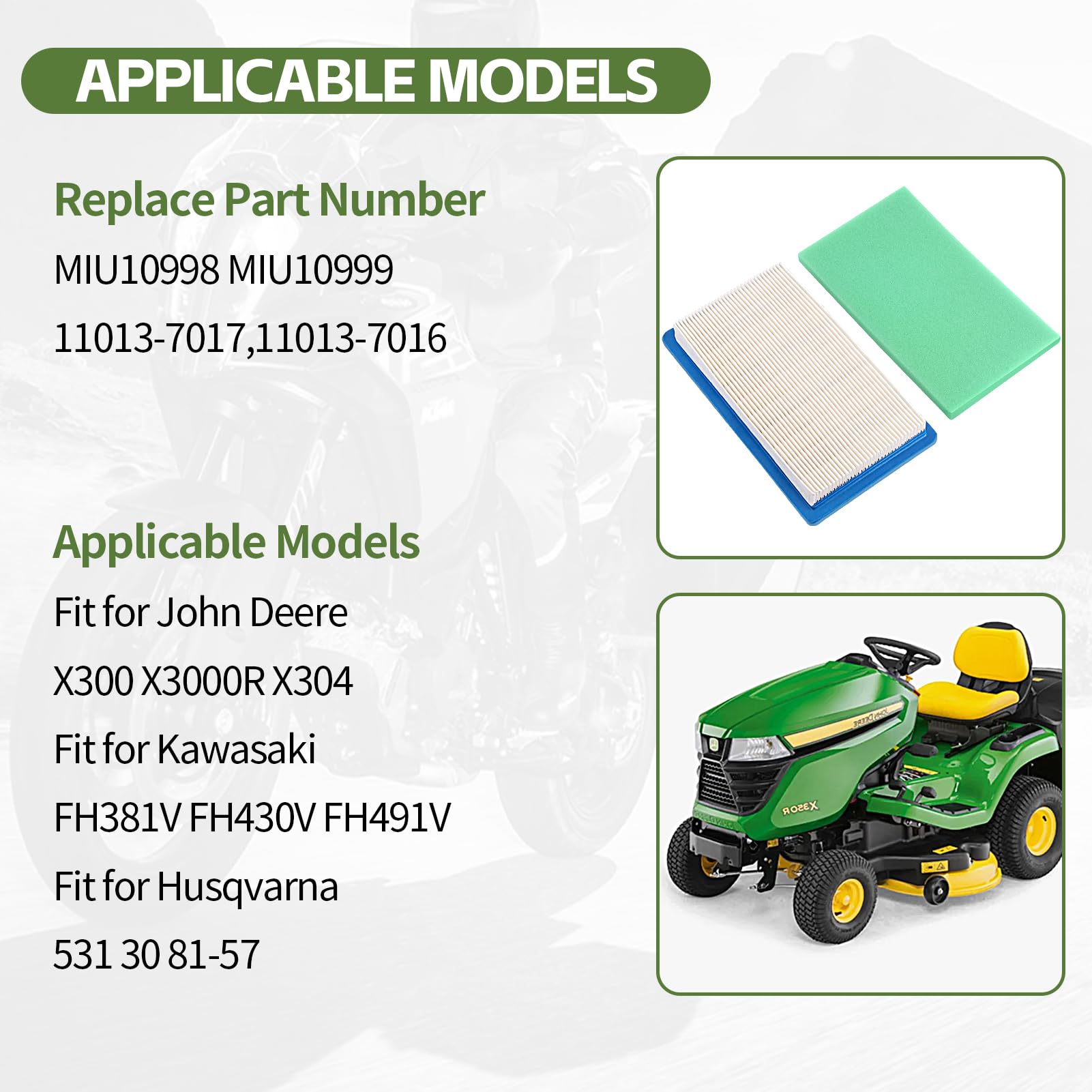 LOCOPOW MI10998 durable-paper and metal mesh for clean intake