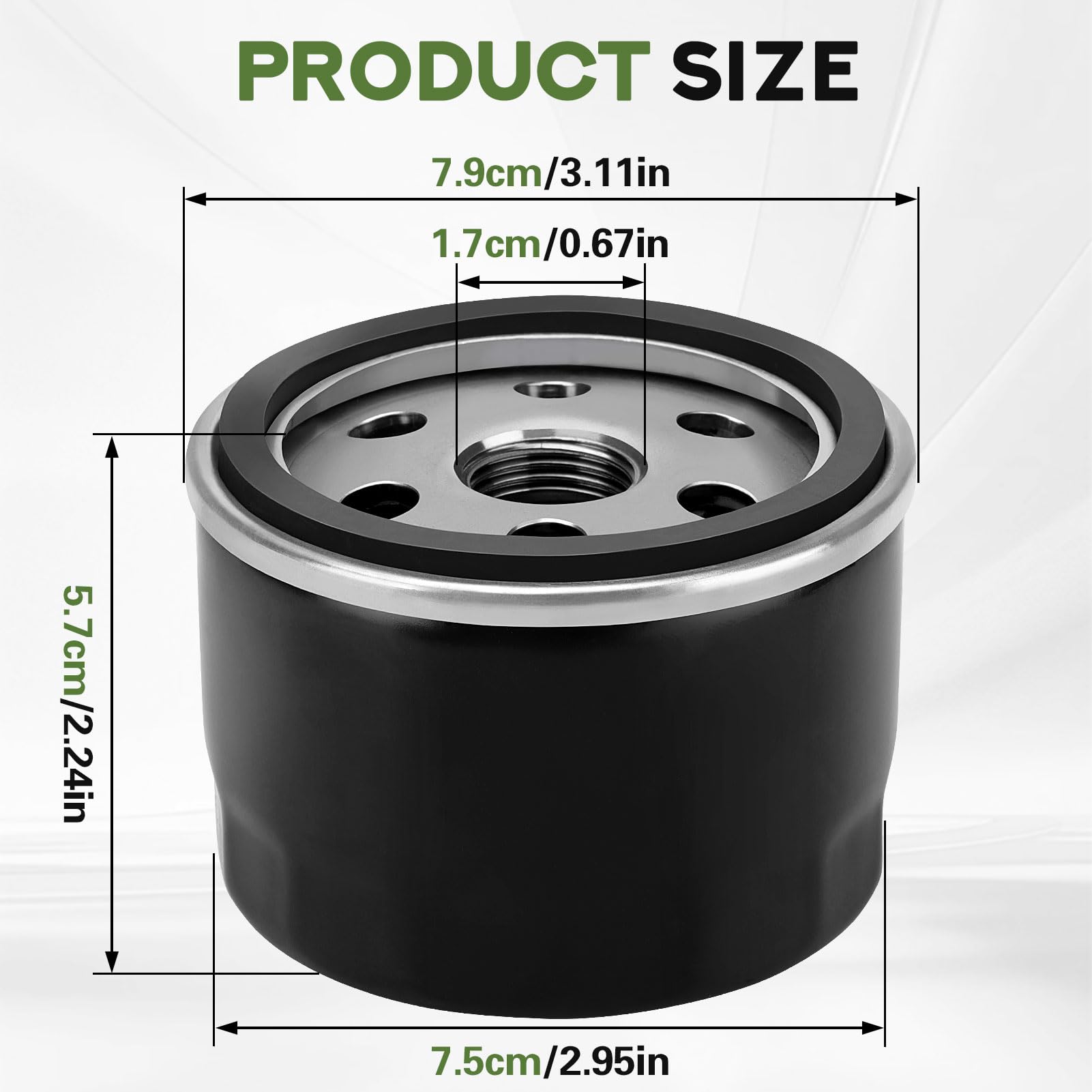 LOCOPOW AM125424 oil filter paper detail highlighting filtration media