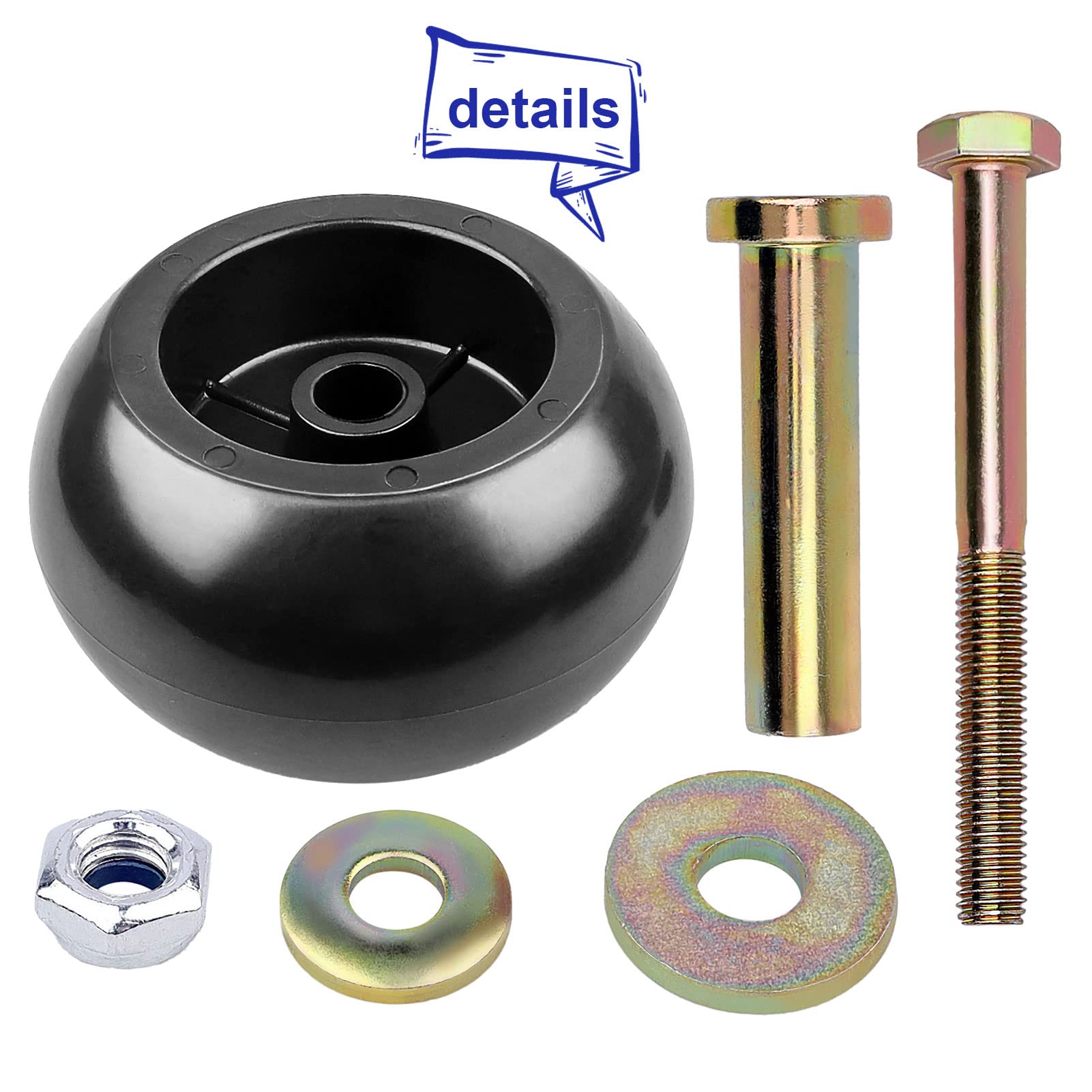 LOCOPOW installation-ready kit, includes hardware for straightforward deck-wheel swap.