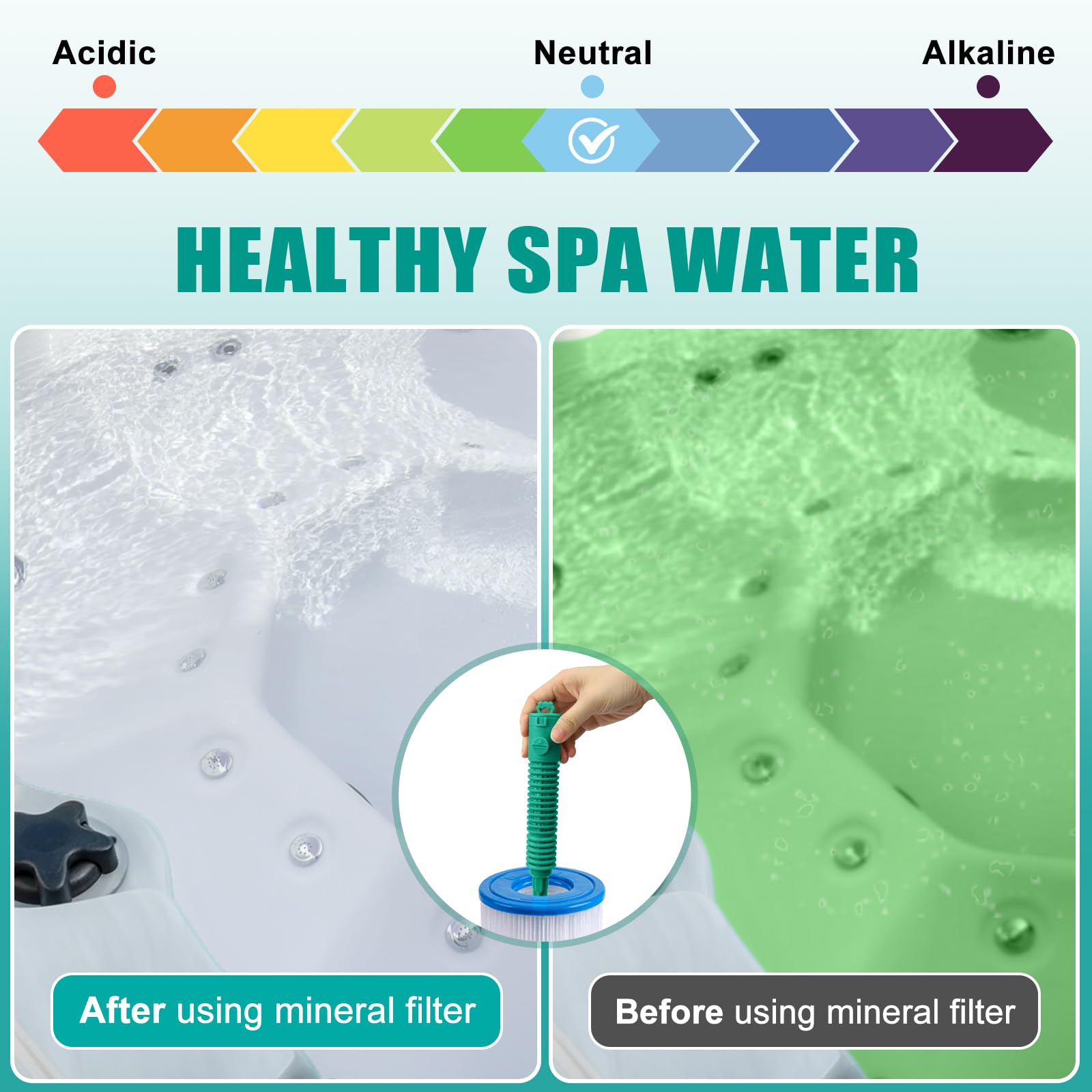 Spa-safe ABS construction endures high temperatures without leaving residue