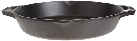 Lodge pre-seasoned cast iron pan uses natural oil for ready-to-use cooking.