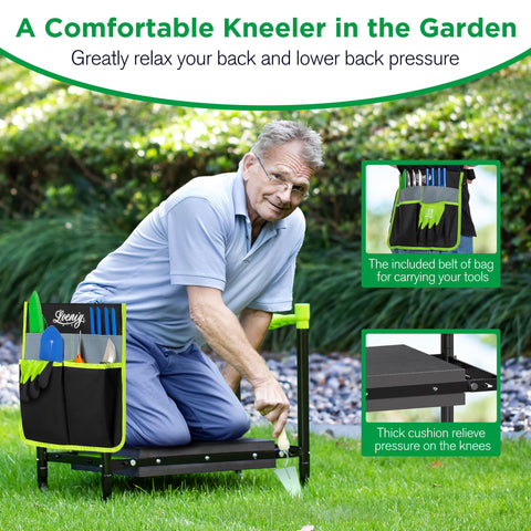 LOENIY large side pouch and belt pouch keep tools within easy reach.