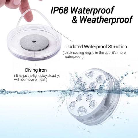 LOFTEK IP68 waterproof submersible light in use underwater