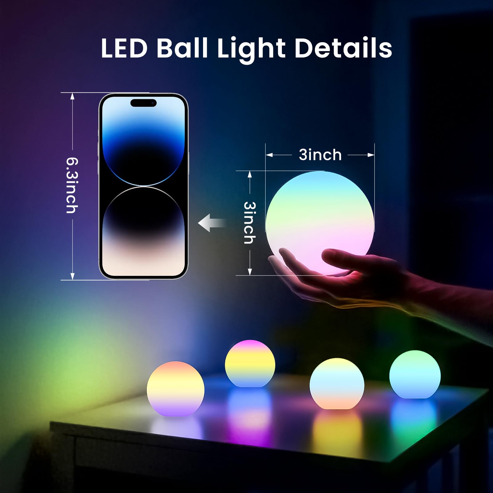 LOFTEK timer-enabled spheres support event spaces and stages with flexible lighting.