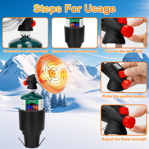 LOFUKI 6.3-inch reflector concentrates warmth for efficient coverage on a chilly day.