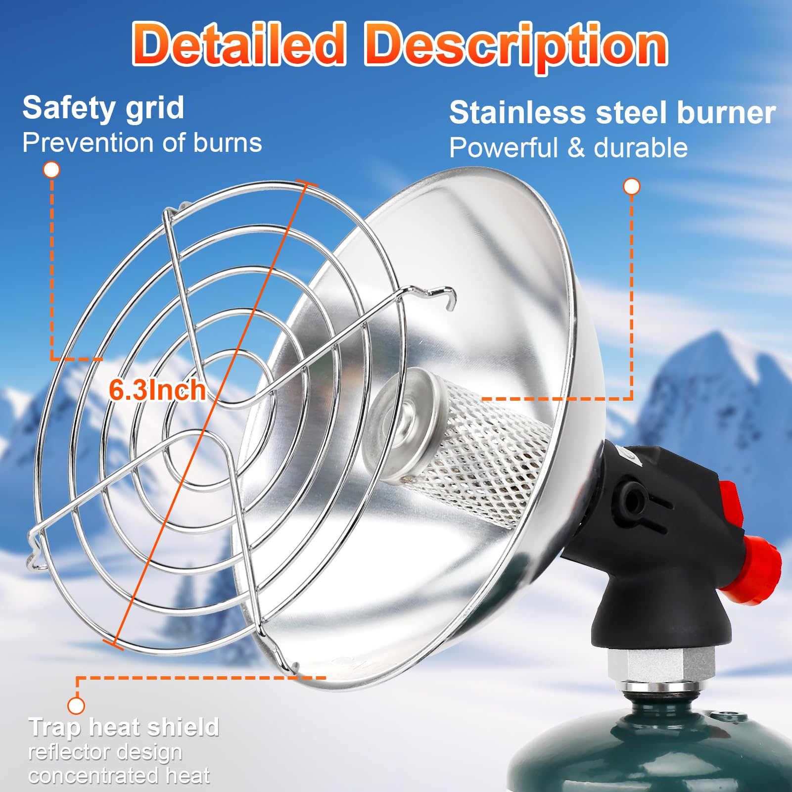 LOFUKI portable heater on foldable base stabilizing on uneven ground