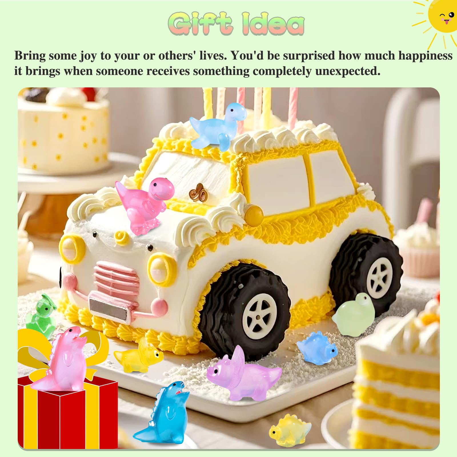 LOIKMIUP dinosaur figurines enhance dollhouse decor and social fun.