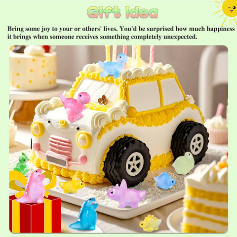 LOIKMIUP dinosaur figurines enhance dollhouse decor and social fun.