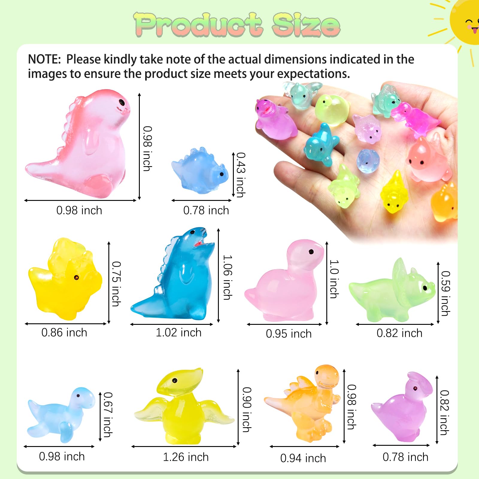 LOIKMIUP tiny resin dinos ideal for hiding games and pranks.