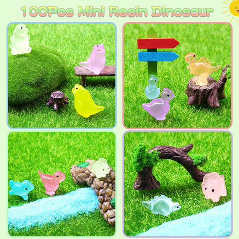 LOIKMIUP portable mini dinos suit micro landscapes and crafts.