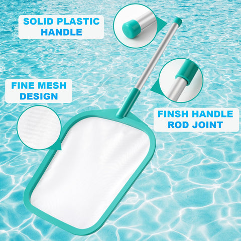 Loiyadn pool skimmer aluminum pole provides sturdy reach.