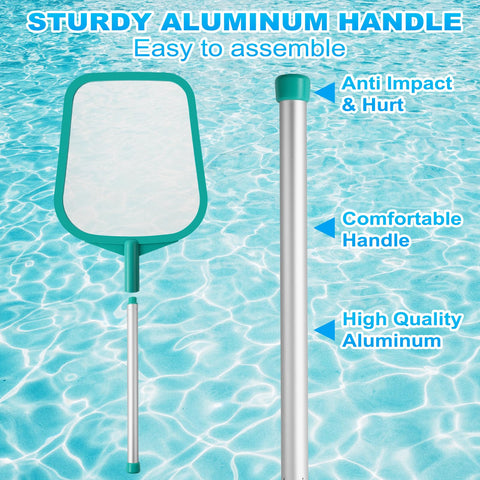 Loiyadn pool skimmer easy installation attaches to most poles.