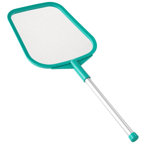 Loiyadn pool skimmer solid frame captures leaves efficiently.
