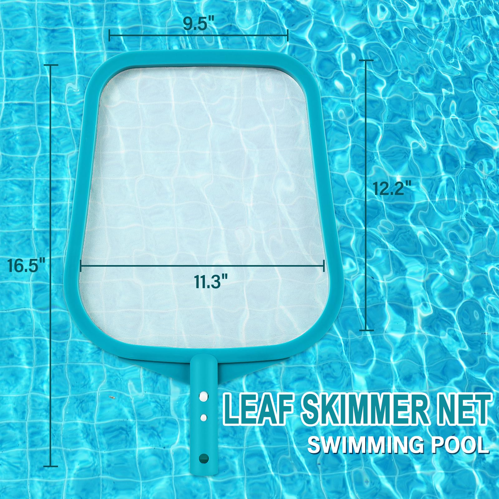 Loiyadn pool skimmer showing the wide front lip for easy debris collection