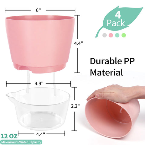 Lokeisna 6-inch pot showing drainage hole to prevent overwatering.
