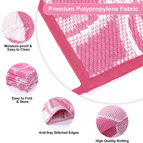 LOKHOM portable rug with carrying bag and corner pegs