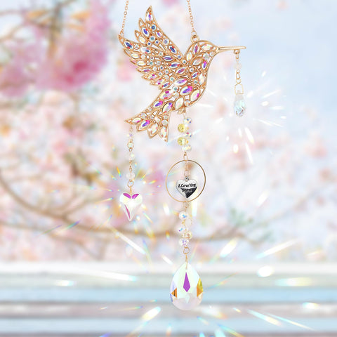 Lokoz hummingbird suncatcher garden decor for moms and bird lovers