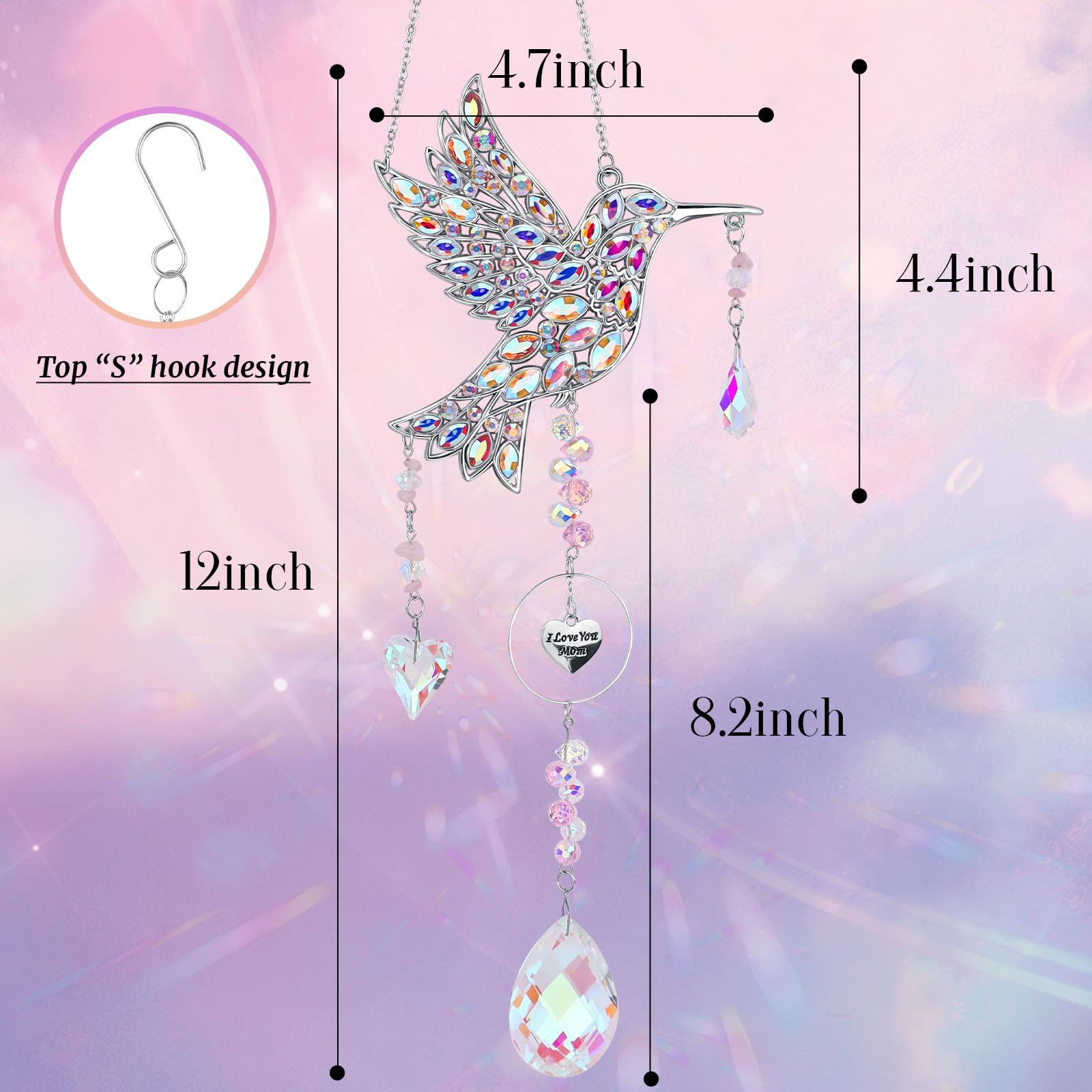 LOKOZ two-tone silver gold frame suncatcher for mom gift
