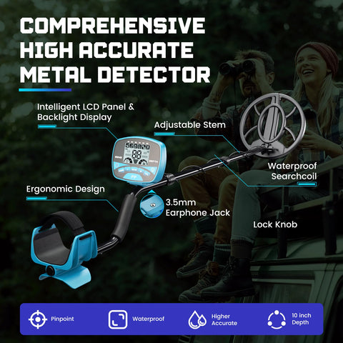 LOLARAN 10-inch waterproof coil enables depth and water-friendly searching.